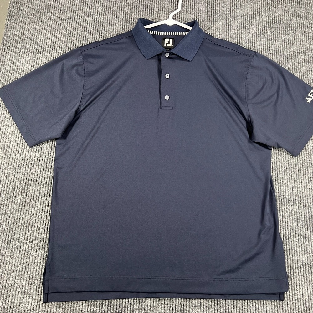 FootJoy‎ Polo Shirt Mens Large Blue Short Sleeve Golf Casual Outdoor Lightweight - Picture 4 of 12